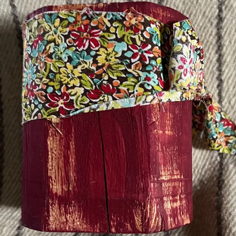 Unique Handmade —Yard Post— Pencil Holder with ten slots Antique —-Dry brushed i